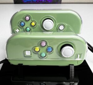 Cute Hearts theme - Matcha Green Pastel - Custom Joycons for the Nintend Switch