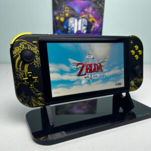 Great Wave Kanagawa Matte Finish - Gold and Black - Custom Switch Lite
