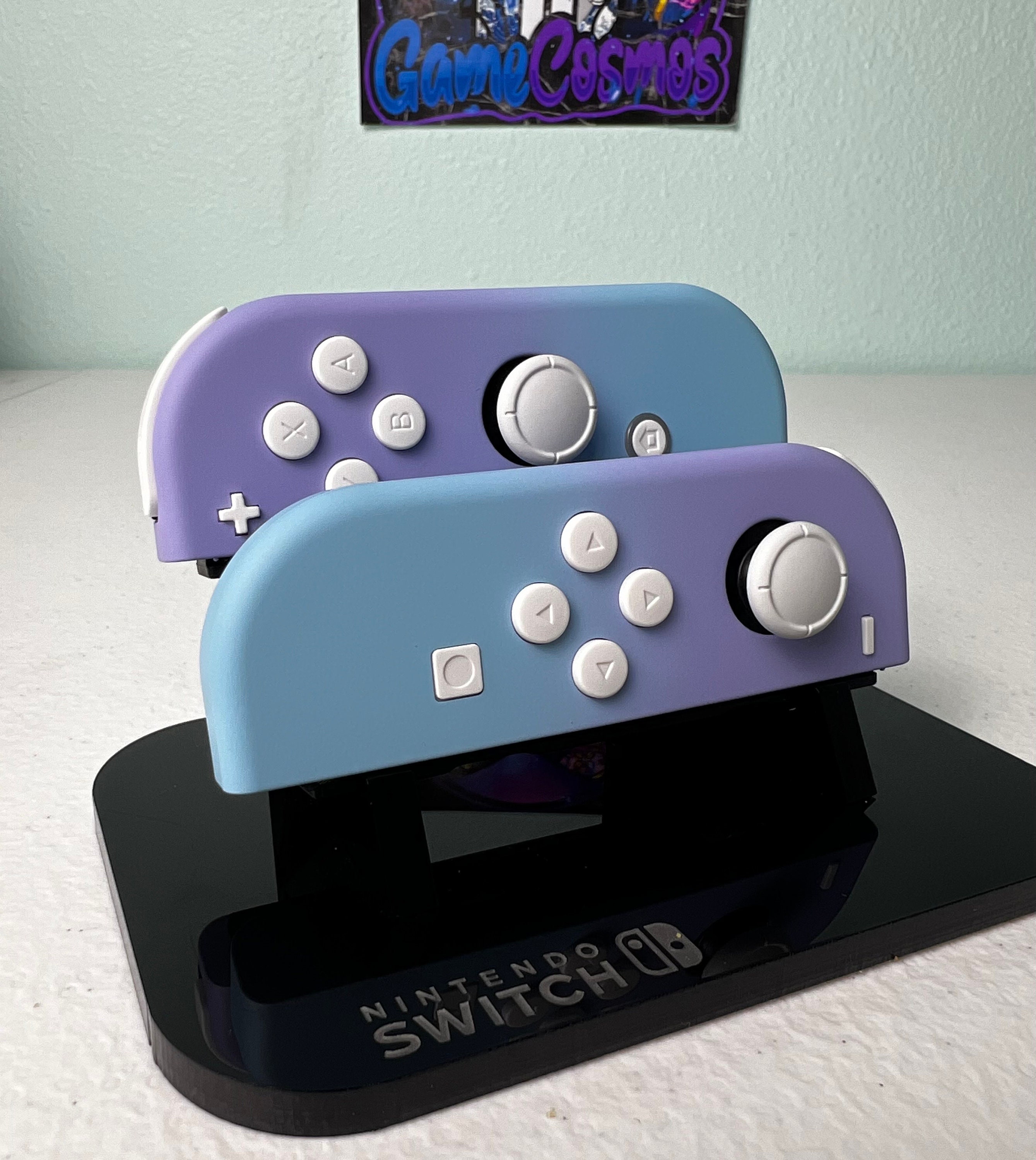 Two-tone Pastel - Violet & Baby Blue - Custom Joycons for the Nintend Switch - Image 4