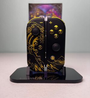 Black Wave Kanagawa - Hall Effect NOdrift Analogue - Custom Joycons for Nintend Switch