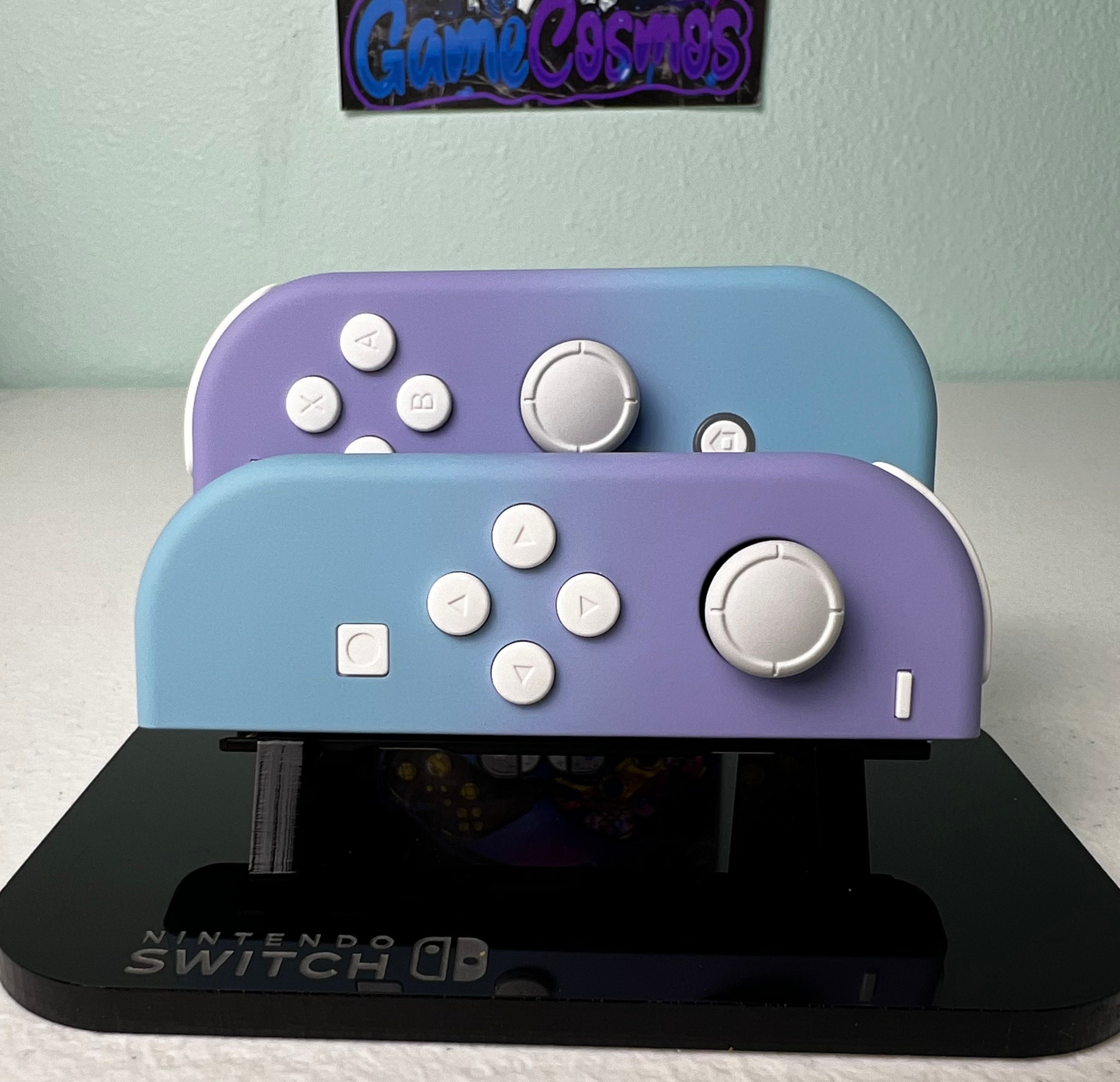 Two-tone Pastel - Violet & Baby Blue - Custom Joycons for the Nintend Switch - Image 2