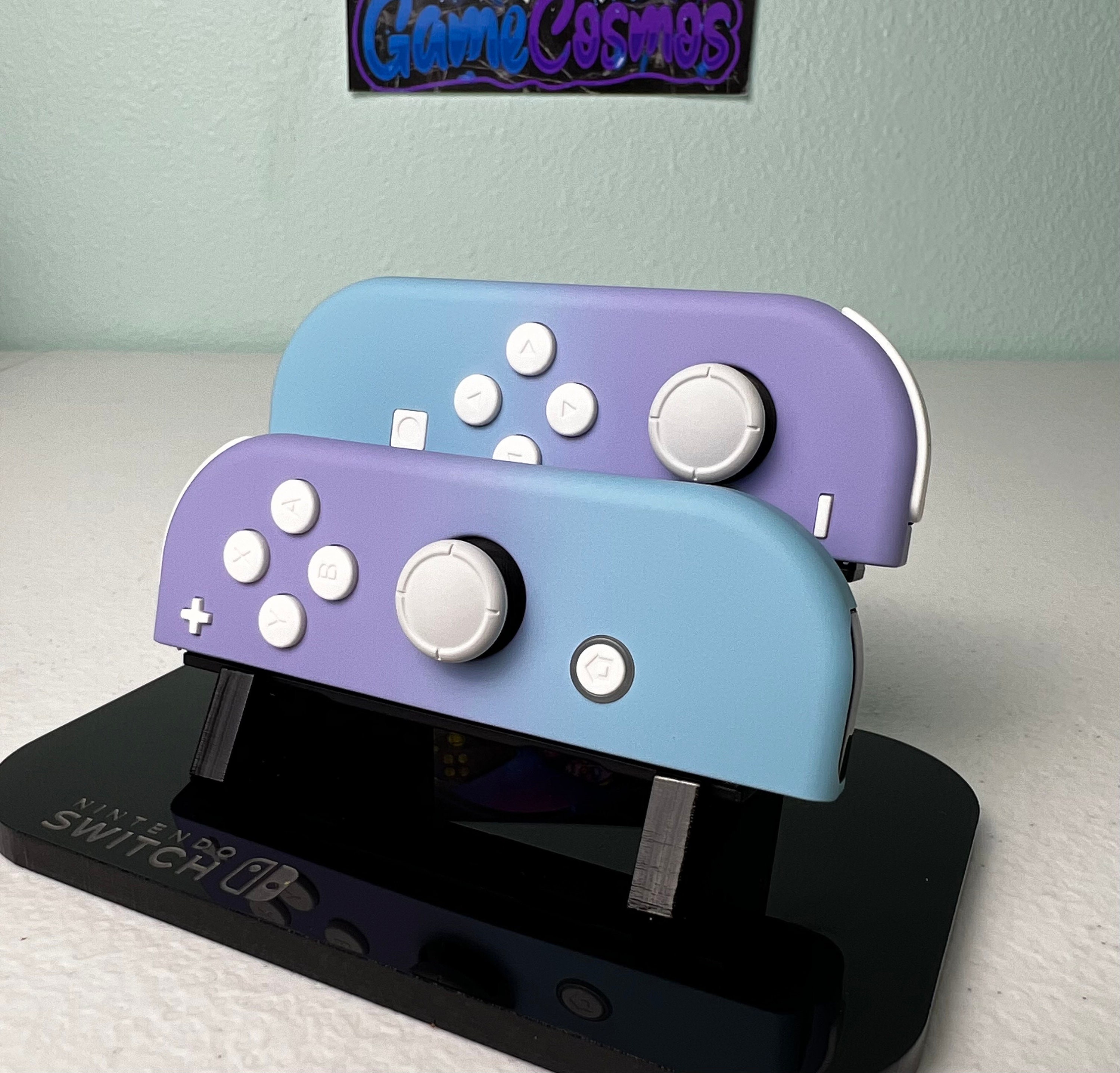 Two-tone Pastel - Violet & Baby Blue - Custom Joycons for the Nintend Switch - Image 3