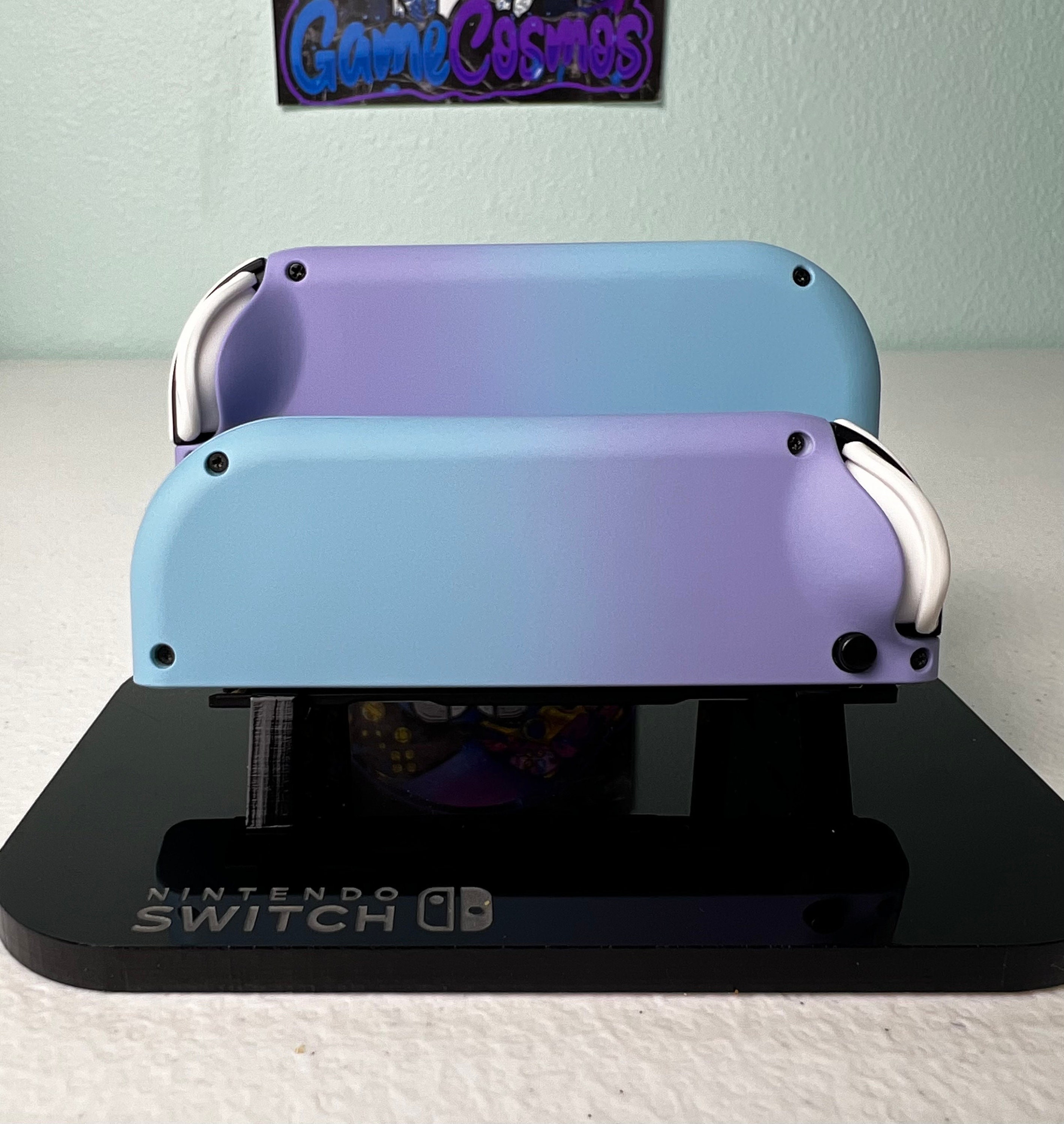 Two-tone Pastel - Violet & Baby Blue - Custom Joycons for the Nintend Switch - Image 5