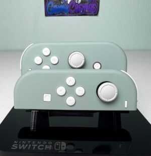 Light Cyan - White Accents - Custom Joycons for Nintend Switch