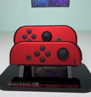 Soft Touch Scarlet Red - Black Accents - Custom Joycons for the Nintend Switch