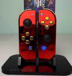 Ironman Inspired - Chrome Red and Gold - RGB LED - Custom Joycons for the Nintend Switch