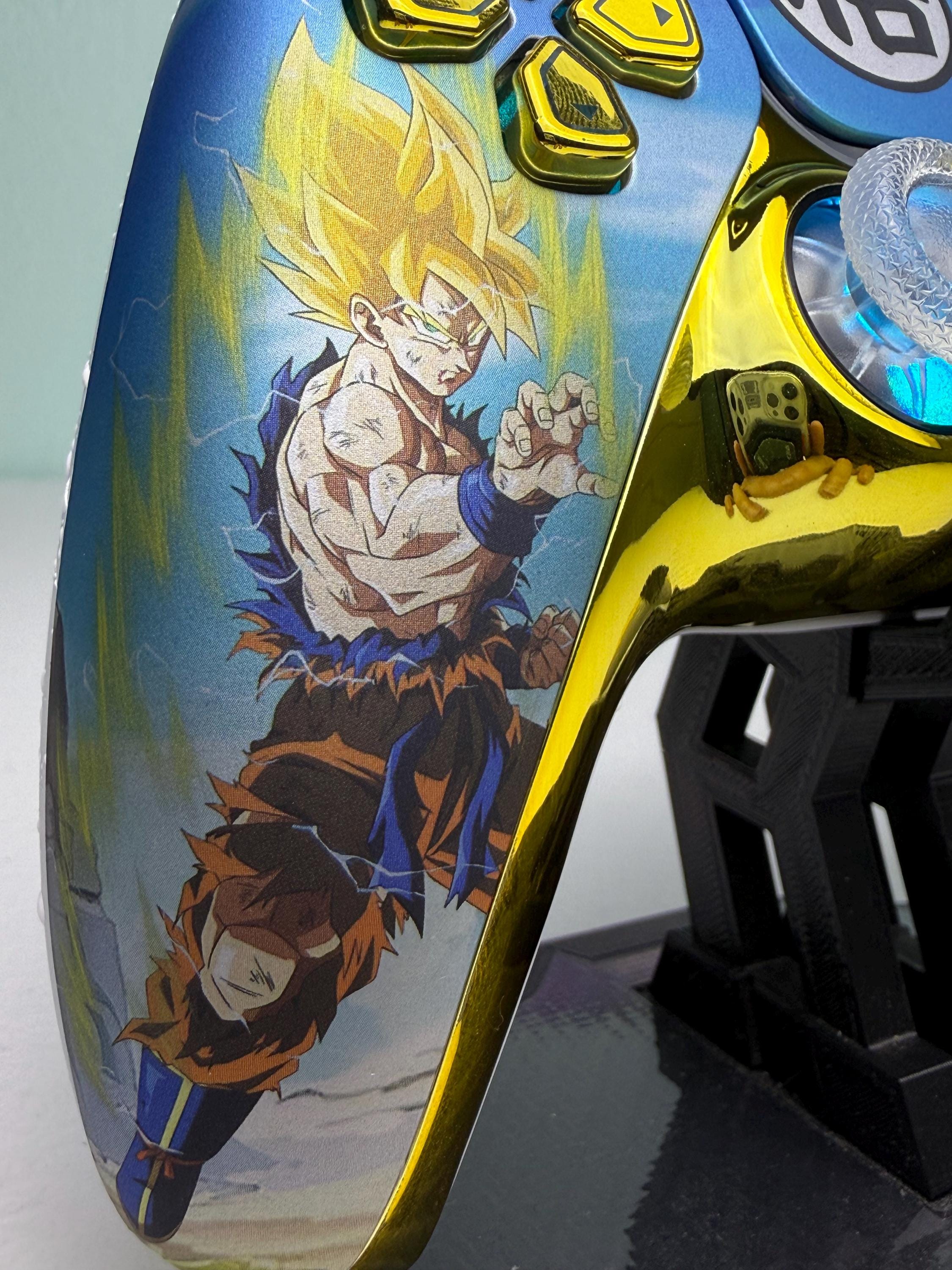 Anime Manga Super Rival Battle - Chrome Gold - RGB LED - Custom Wireless Controller for PS5 Or PC - Image 5