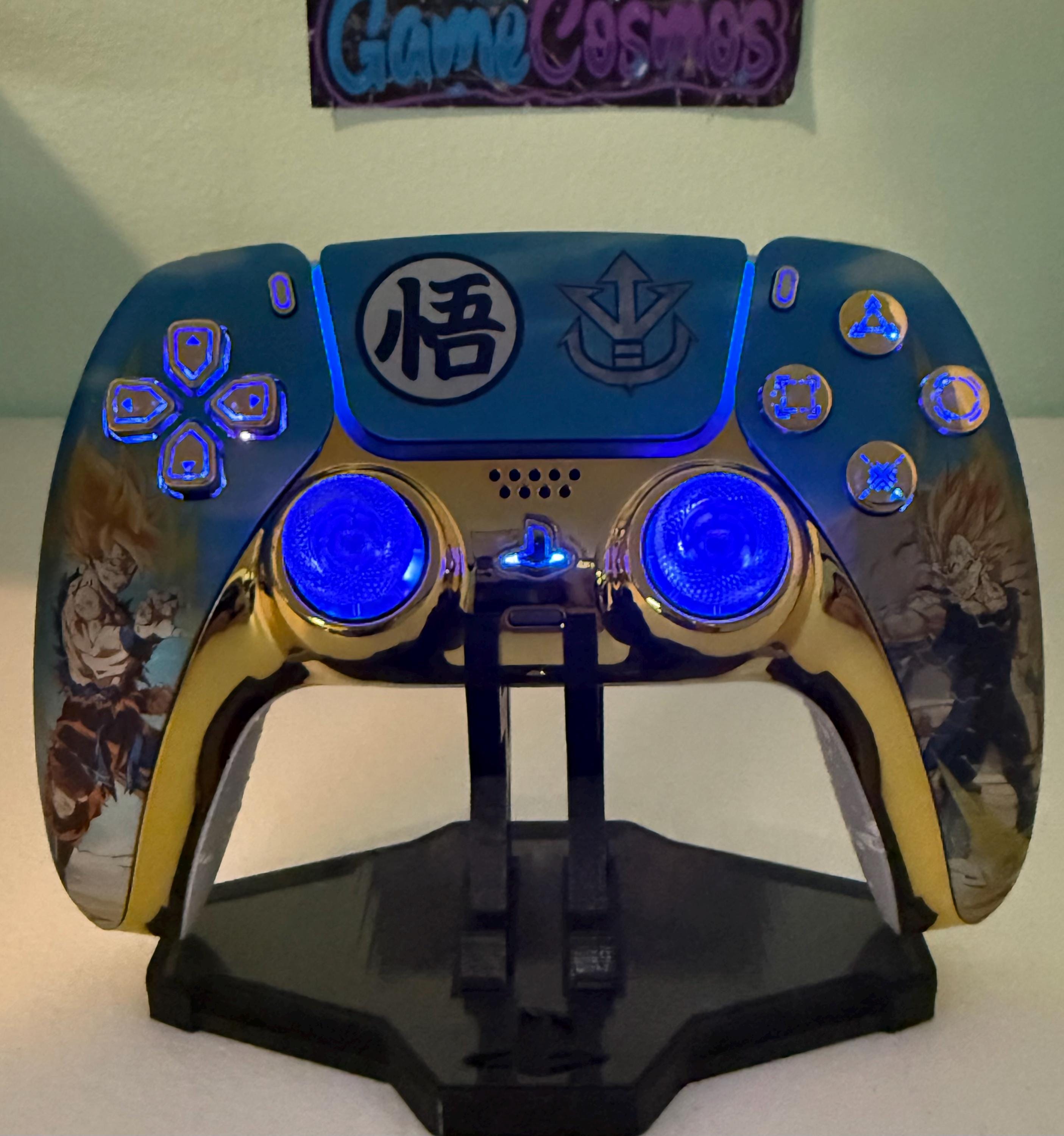 Anime Manga Super Rival Battle - Chrome Gold - RGB LED - Custom Wireless Controller for PS5 Or PC - Image 7