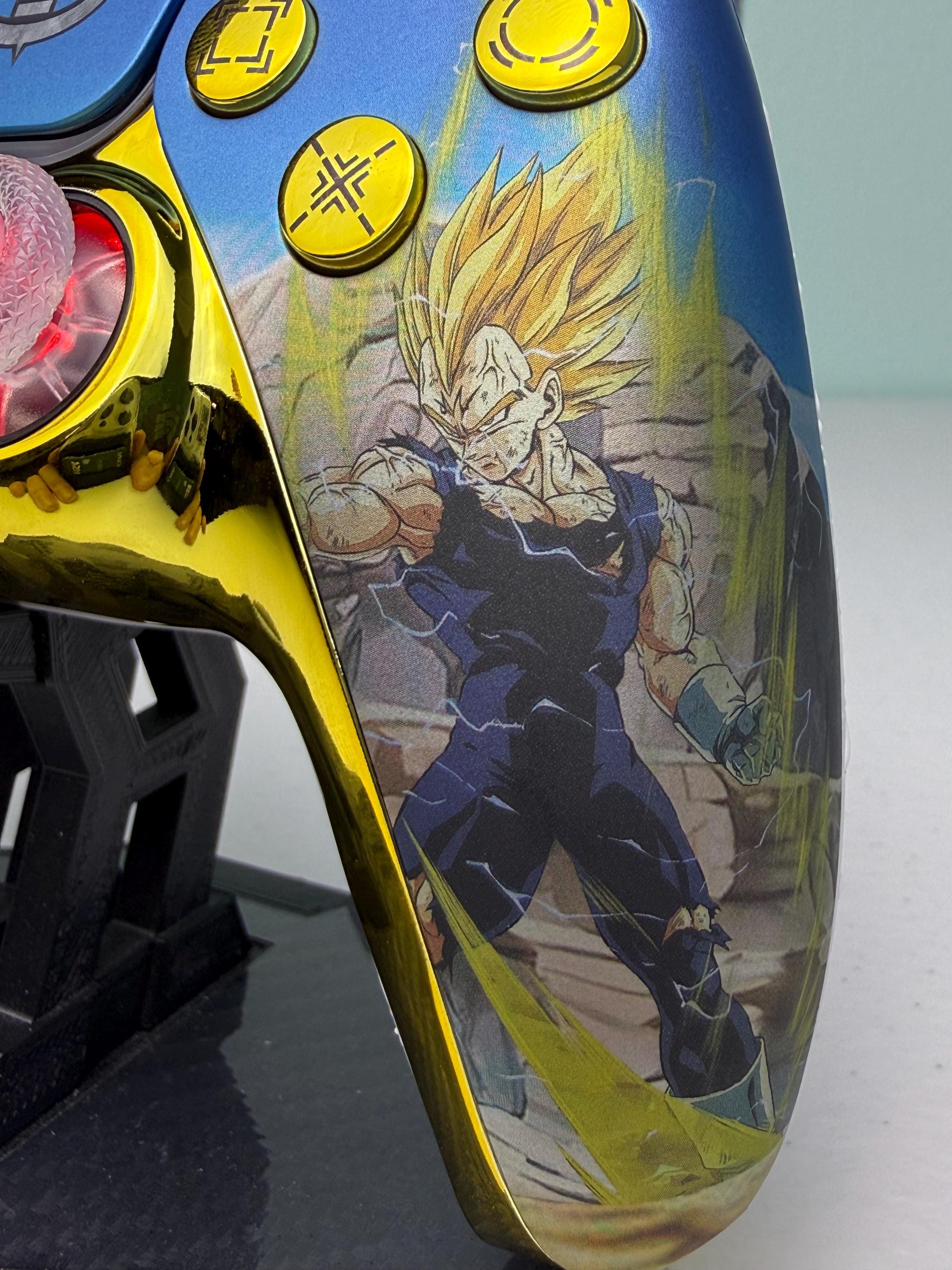 Anime Manga Super Rival Battle - Chrome Gold - RGB LED - Custom Wireless Controller for PS5 Or PC - Image 3