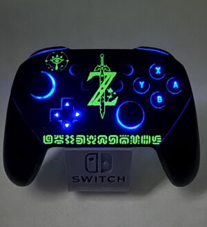 Zelda Inspired - RGB LeD - Glow in the Dark - Custom Pro Controller for The Switch or PC