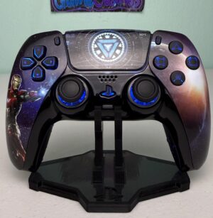 Iron Suit Super Hero - RGB LED - Custom Wireless Controller for PS5 Or PC