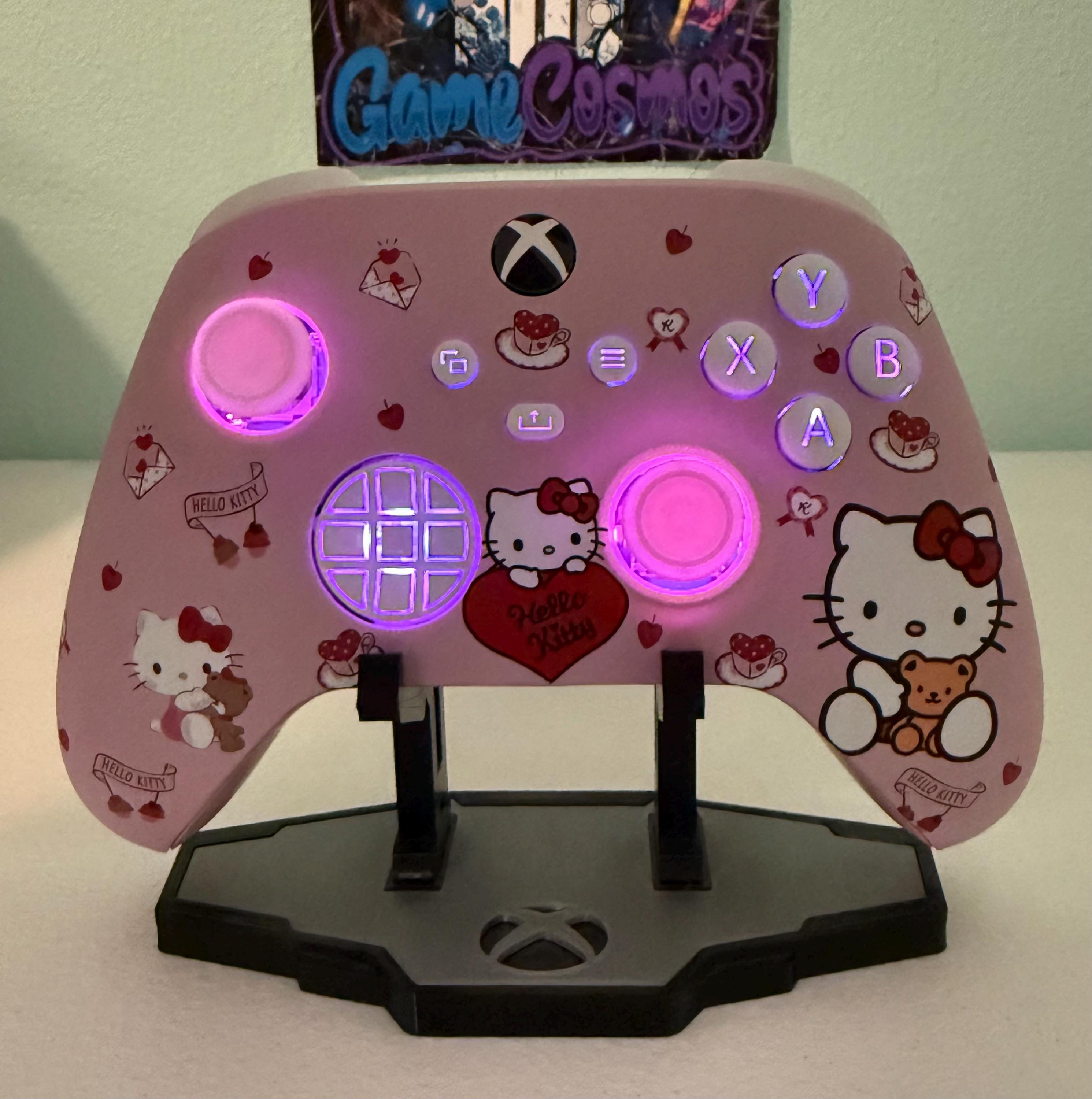 Cute Cartoon Kitty - RGB LED - Custom Wireless Controller for Xbox or PC - Image 5