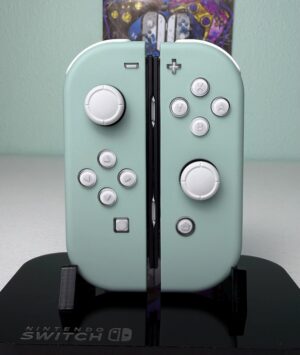 Light Cyan + Jelly Buttons - White accents - Custom Joycons for the Nintend Switch