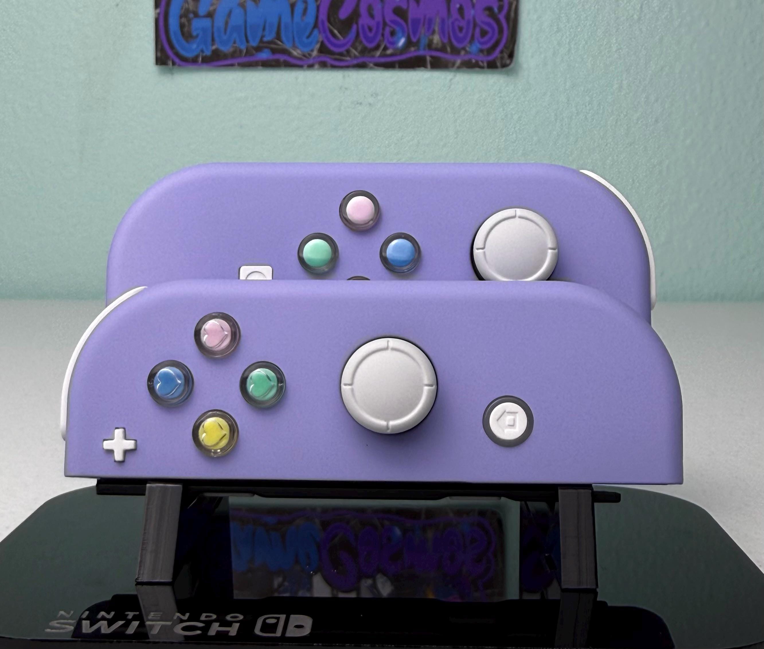 Violet Pastel - Cute Hearts theme - Custom Joycons for the Nintend Switch - Image 3
