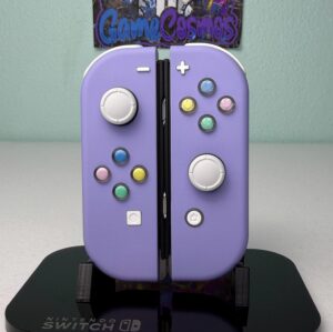 Violet Pastel - Cute Hearts theme - Custom Joycons for the Nintend Switch