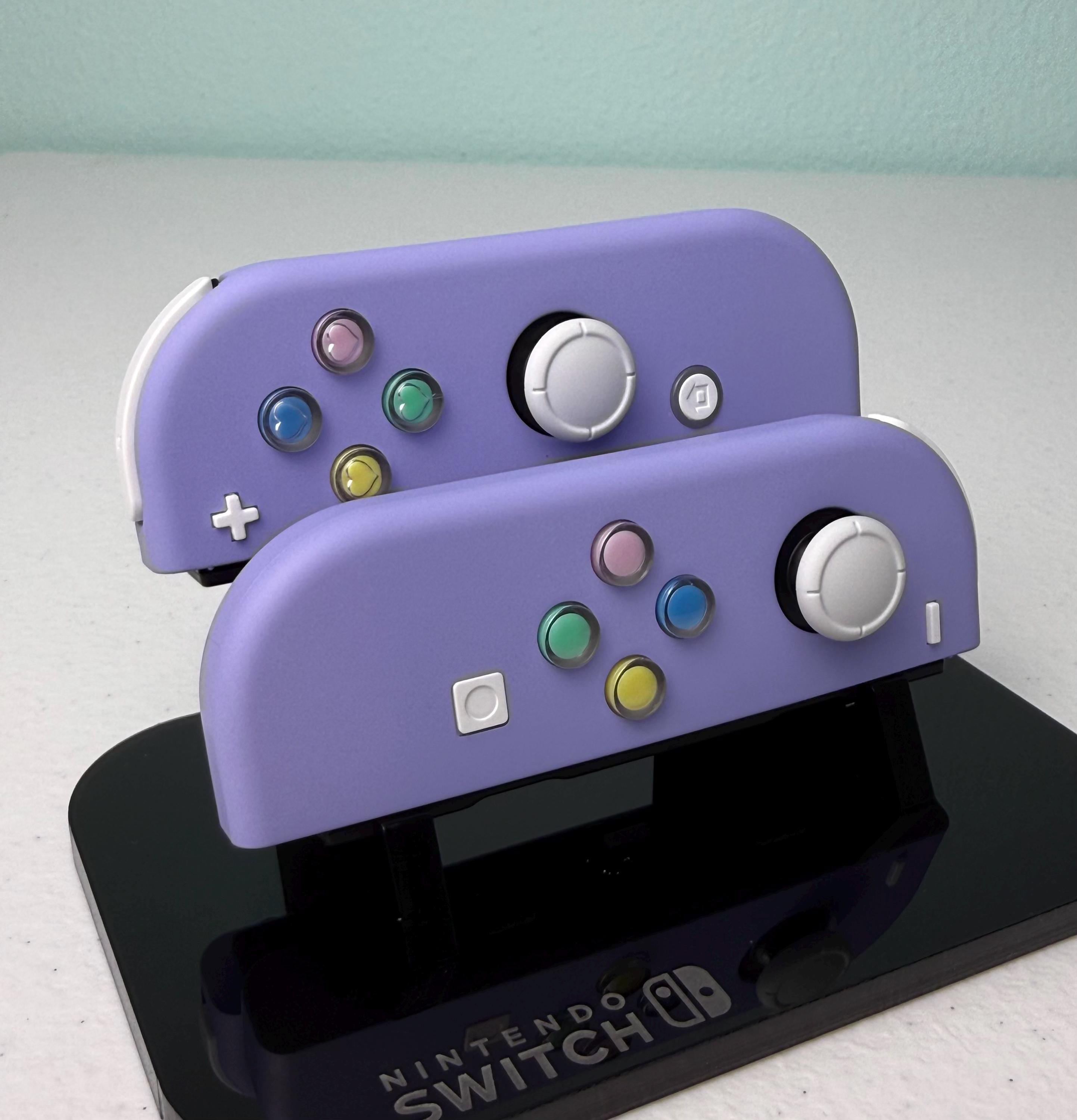 Violet Pastel - Cute Hearts theme - Custom Joycons for the Nintend Switch - Image 4