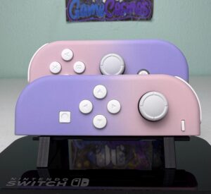Two-tone Pastel -  Pink & Violet - Custom Joycons for the Nintend Switch