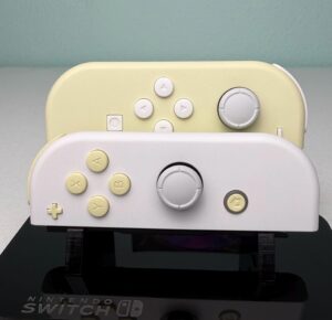 White & Cream - Soft Touch Finish - Custom Joycons for the Nintend Switch