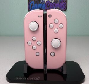Sakura Pink + White Jelly Buttons - Custom Joycons for the Nintend Switch