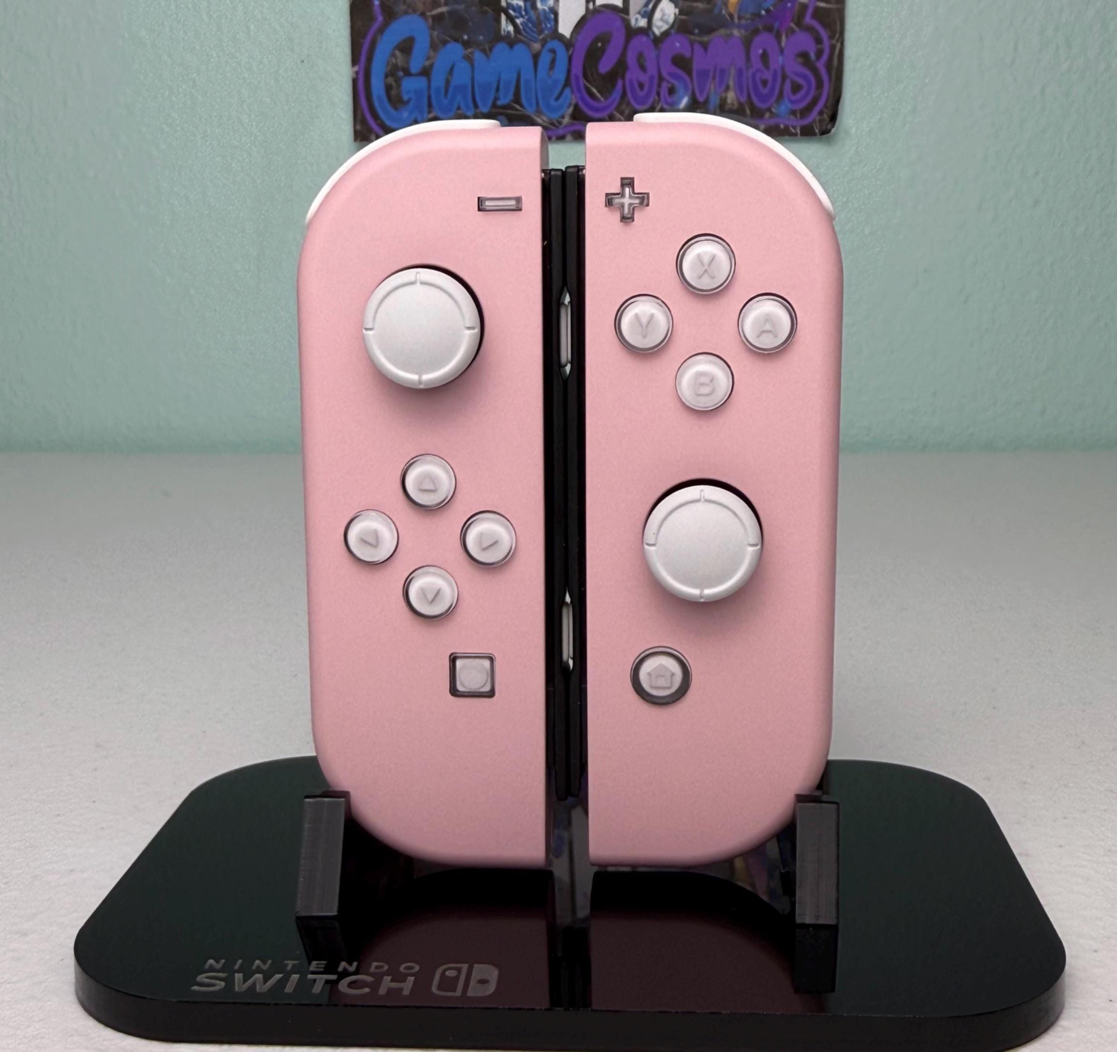 Sakura Pink + White Jelly Buttons - Custom Joycons for the Nintend Switch