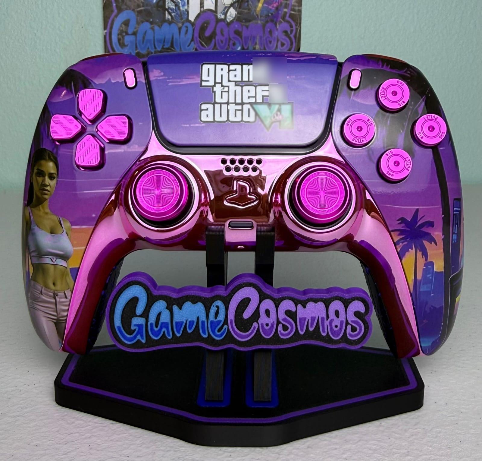 Miami Summer Nights - Real Metal - Custom Wireless Controller for PS5 Or PC