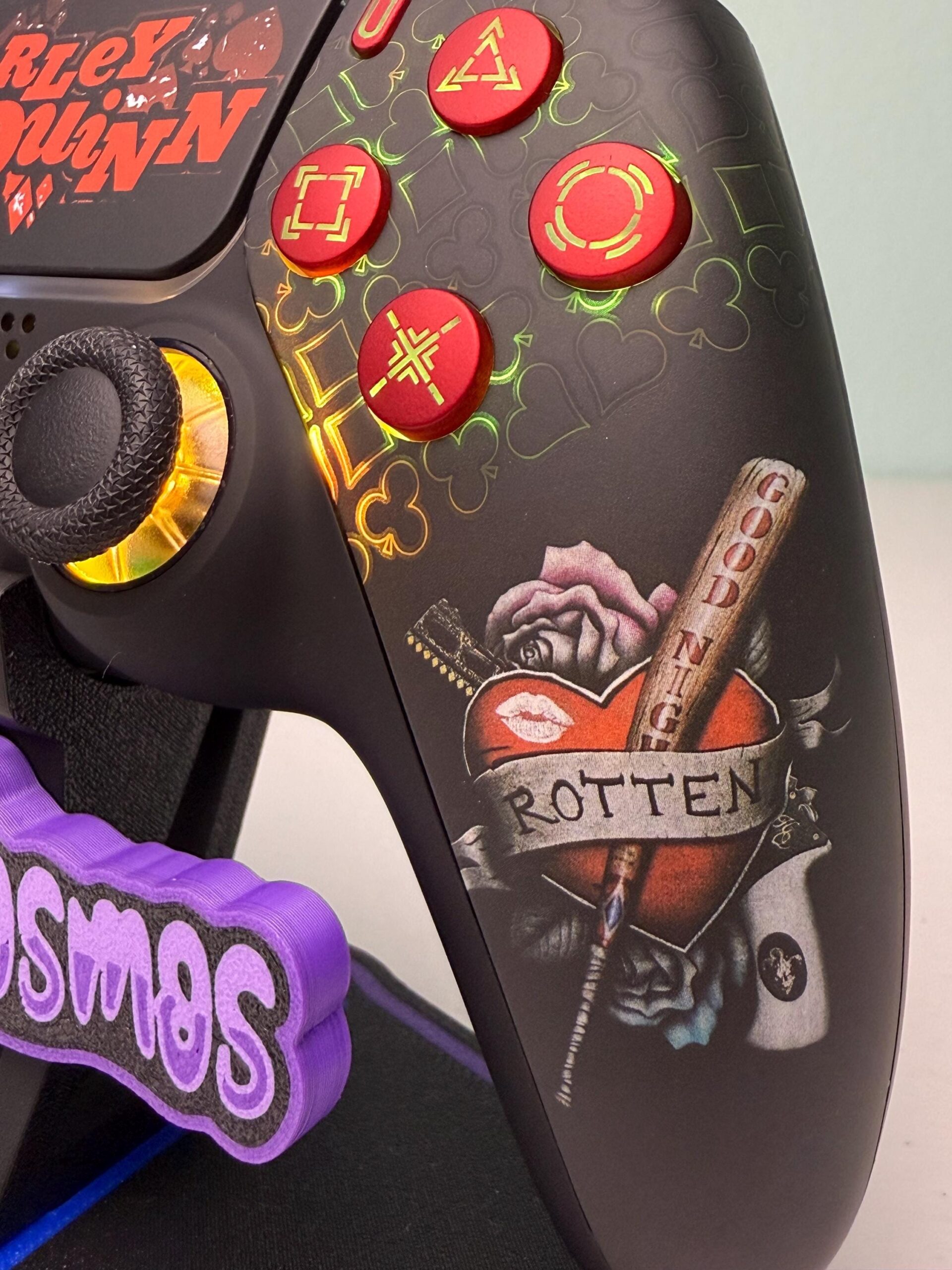 Comic Book Villainess - RGB LED - Custom Wireless Controller for PS5 Or PC - Image 6