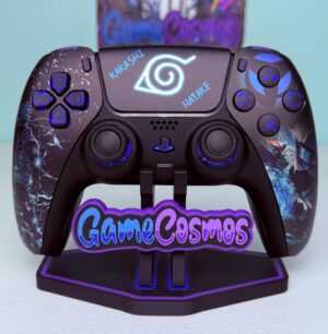 Anime Manga - Blue Ninja - RGB LED - Custom Wireless Controller for PS5 Or PC
