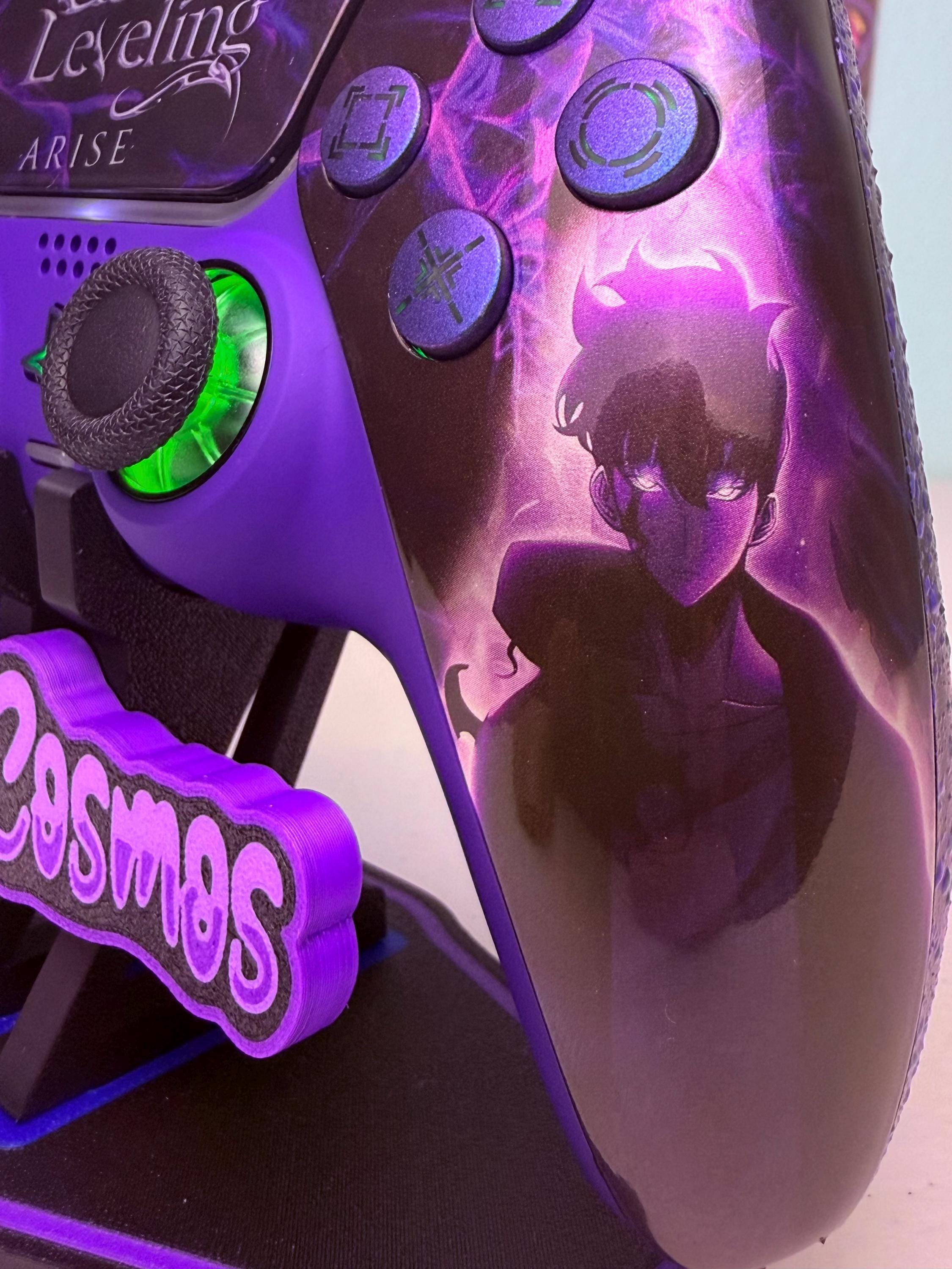 Anime Manga Leveling - Glossy Finish - RGB LED - Custom Wireless Controller for PS5 Or PC - Image 4