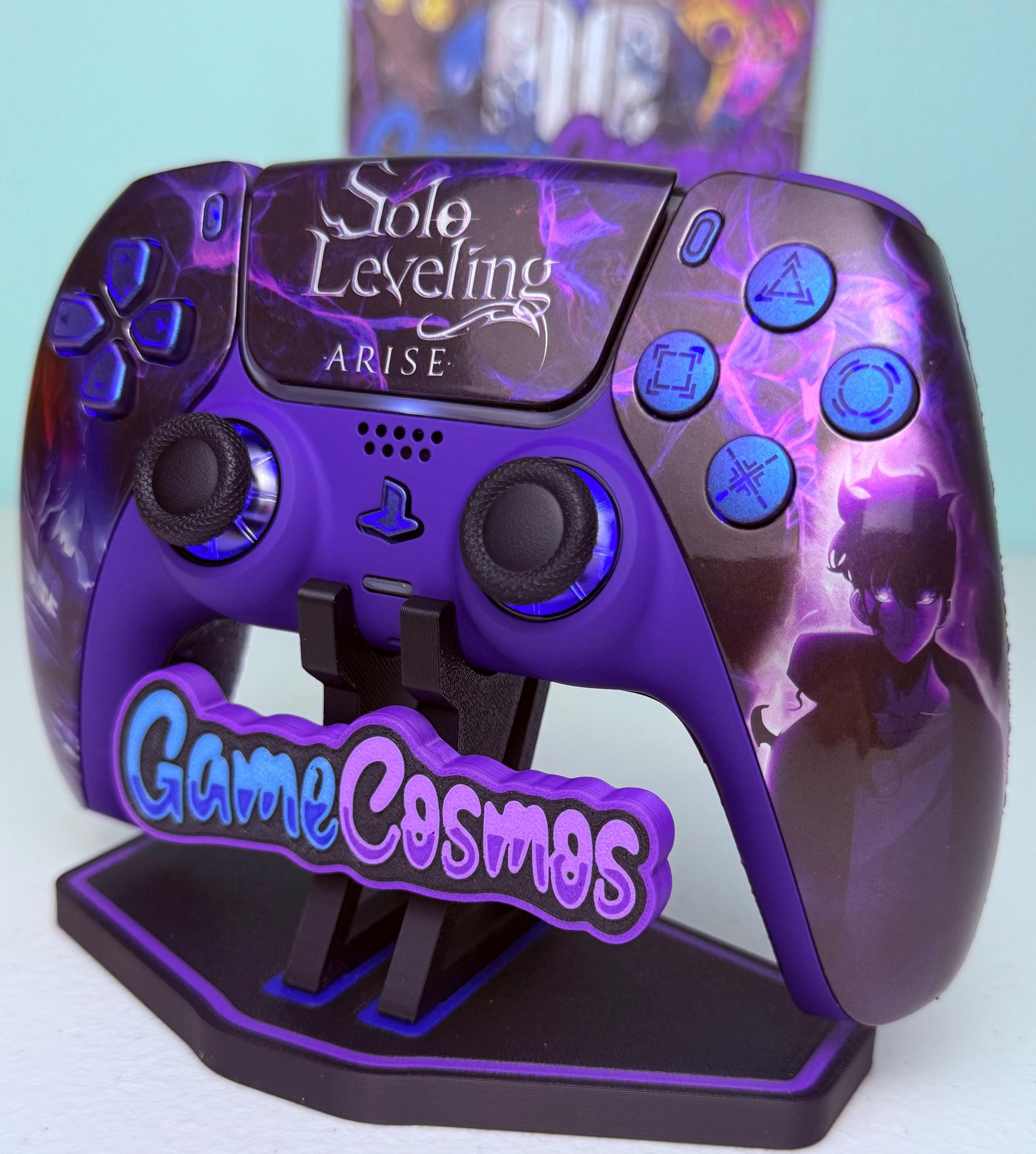 Anime Manga Leveling - Glossy Finish - RGB LED - Custom Wireless Controller for PS5 Or PC - Image 3