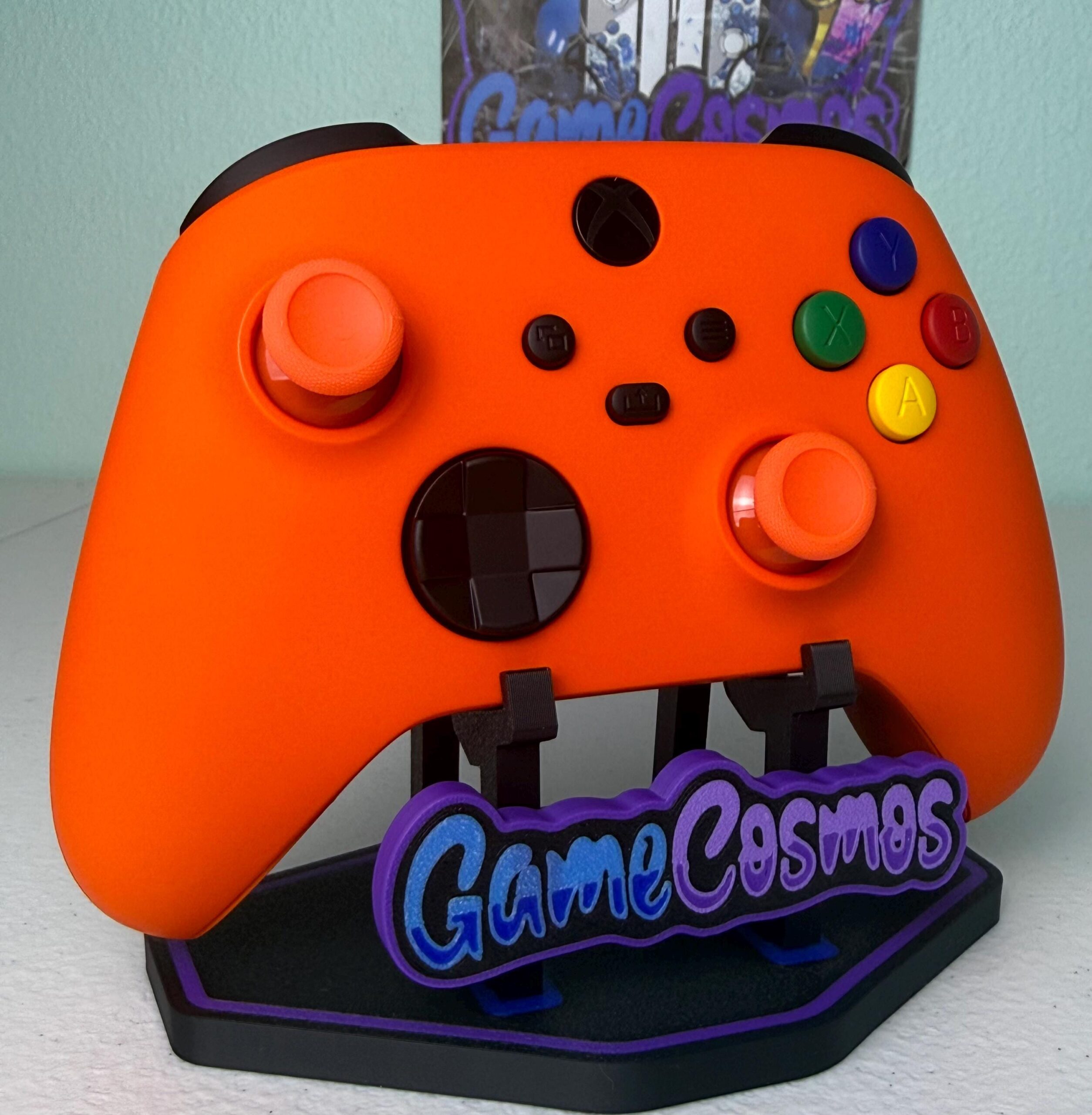 Bright Orange Soft Touch Colorful ABXY - Custom Wireless Controller for Xbox Or PC - Image 3