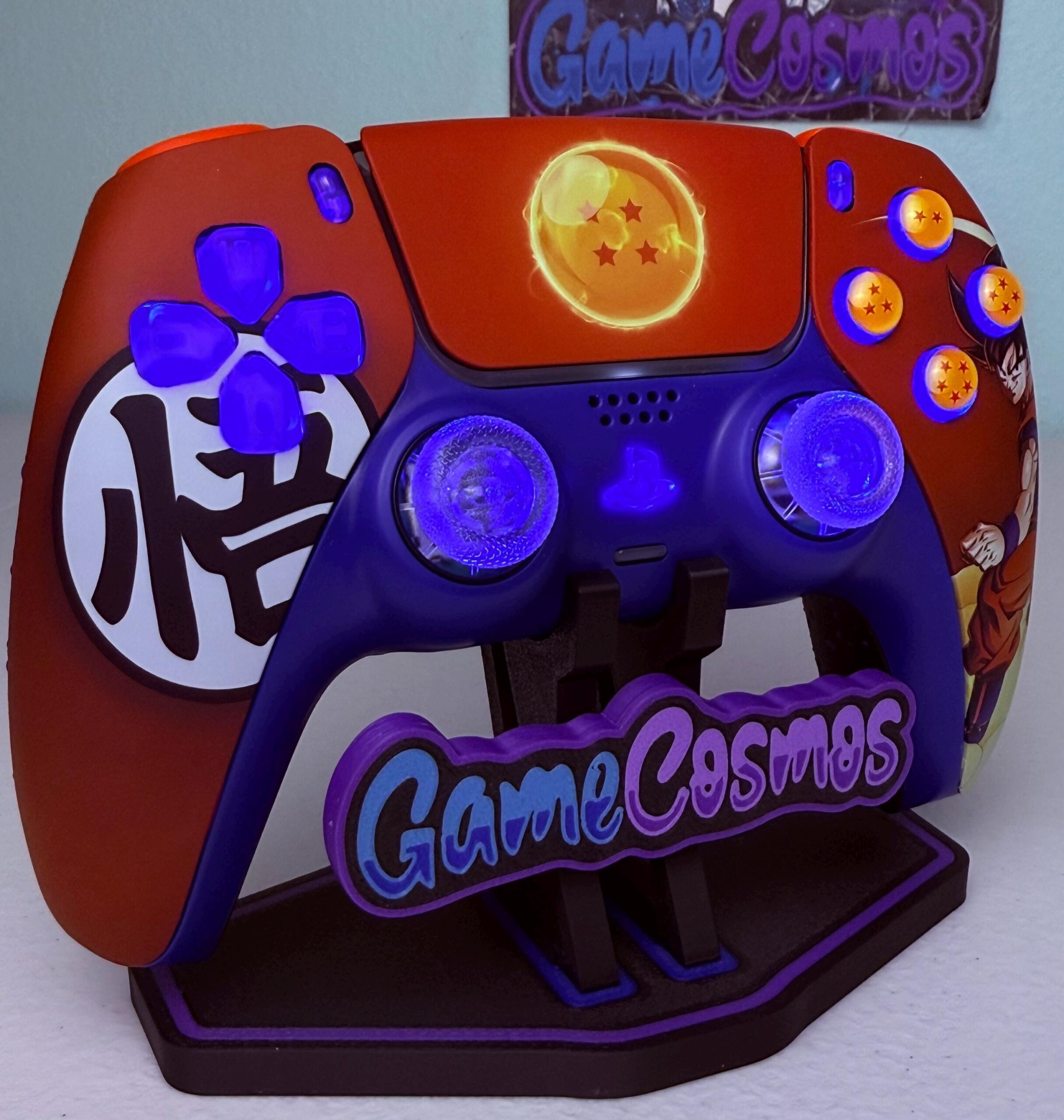 Anime Manga - RGB LED - Orange Balls - Custom Wireless Controller for PS5 Or PC - Image 4