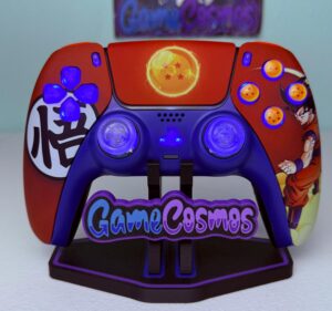 Anime Manga - RGB LED - Orange Balls - Custom Wireless Controller for PS5 Or PC