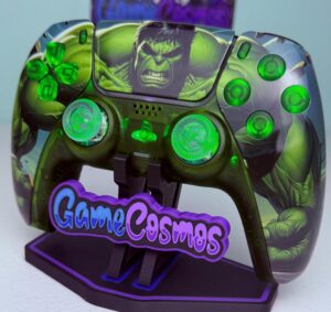 Gamma Radiated Superhero - RGB LED - Custom Wireless Controller for PS5 Or PC