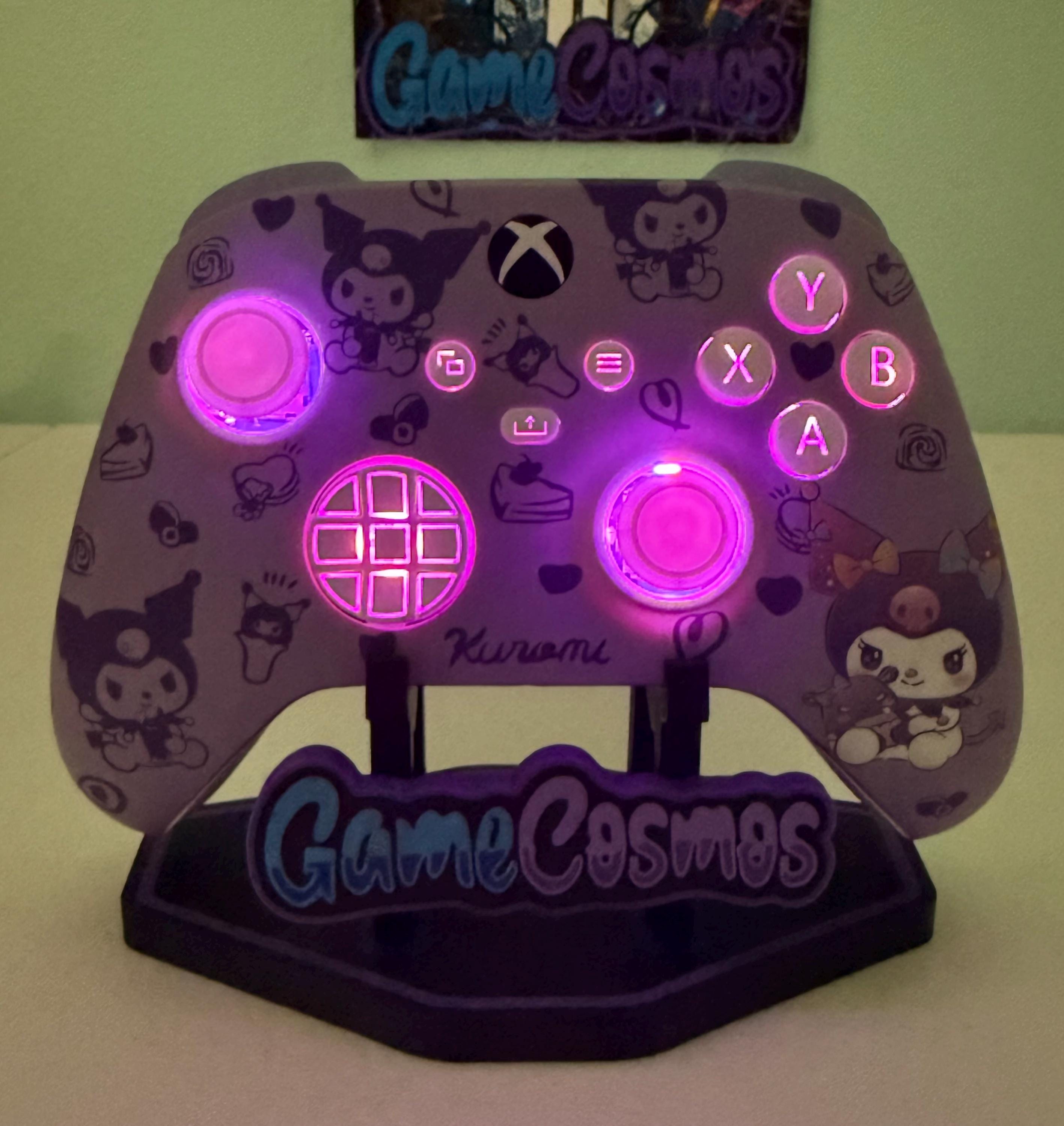 Kawaii Violet Theme - Cute Cartoon - RGB LED - Custom Wireless Controller for Xbox or PC - Image 2