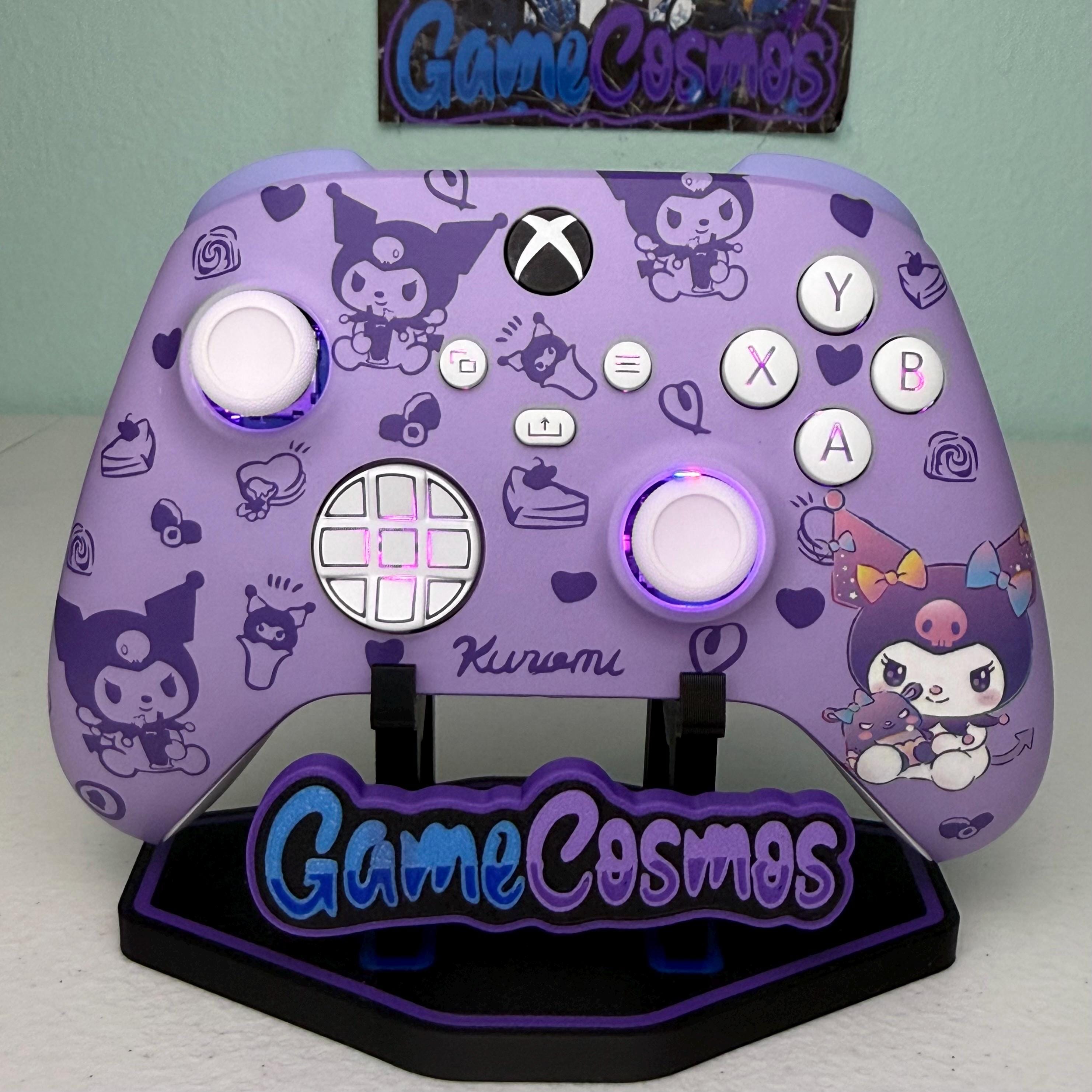 Kawaii Violet Theme - Cute Cartoon - RGB LED - Custom Wireless Controller for Xbox or PC
