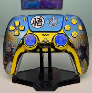 Anime Manga Super Rival Battle  - Chrome Gold - RGB LED - Custom Wireless Controller for PS5 Or PC