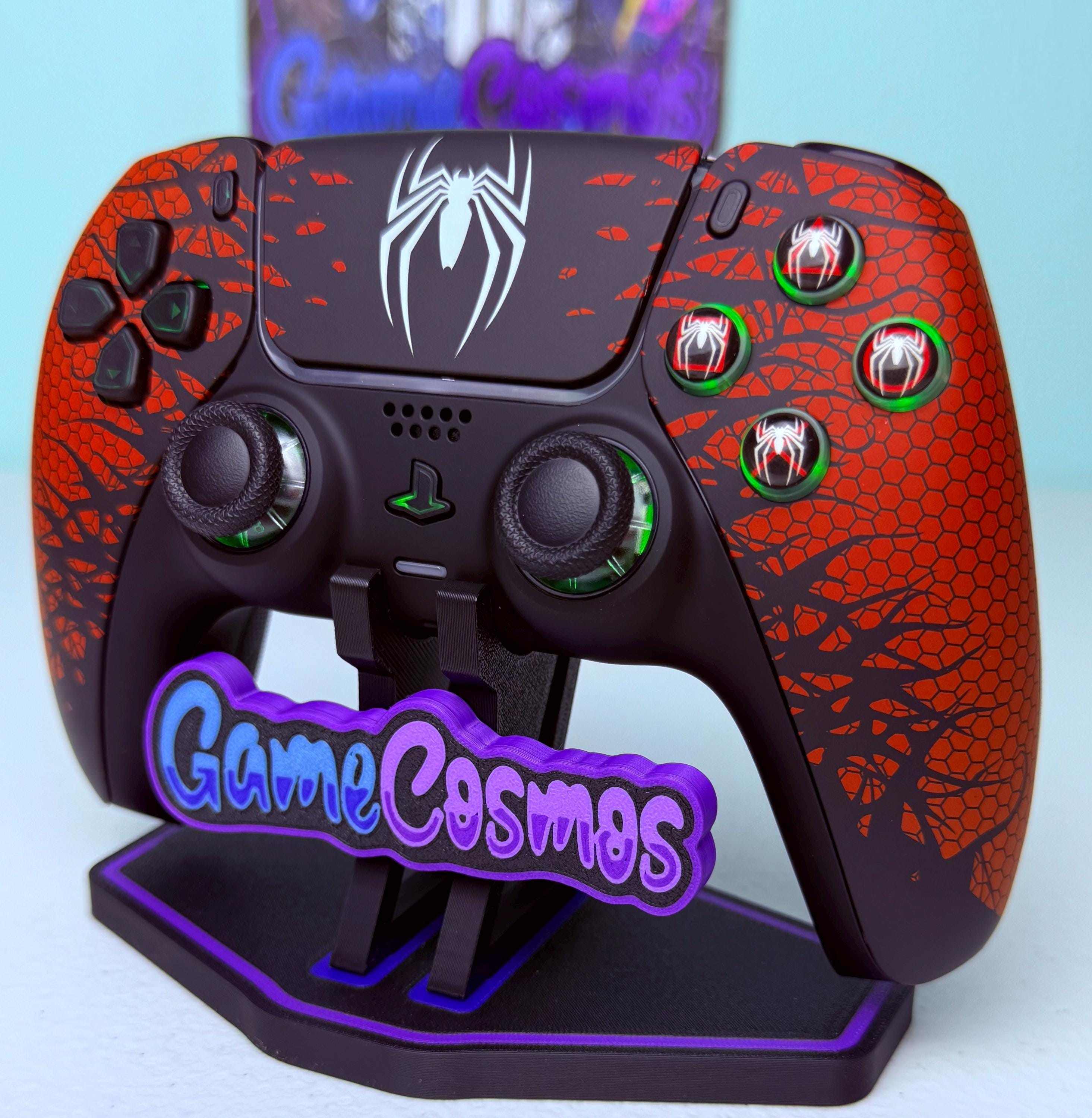 Comic Book Superhero Spider - RGB LED - Custom Wireless Controller For PS5 Or PC - Image 3