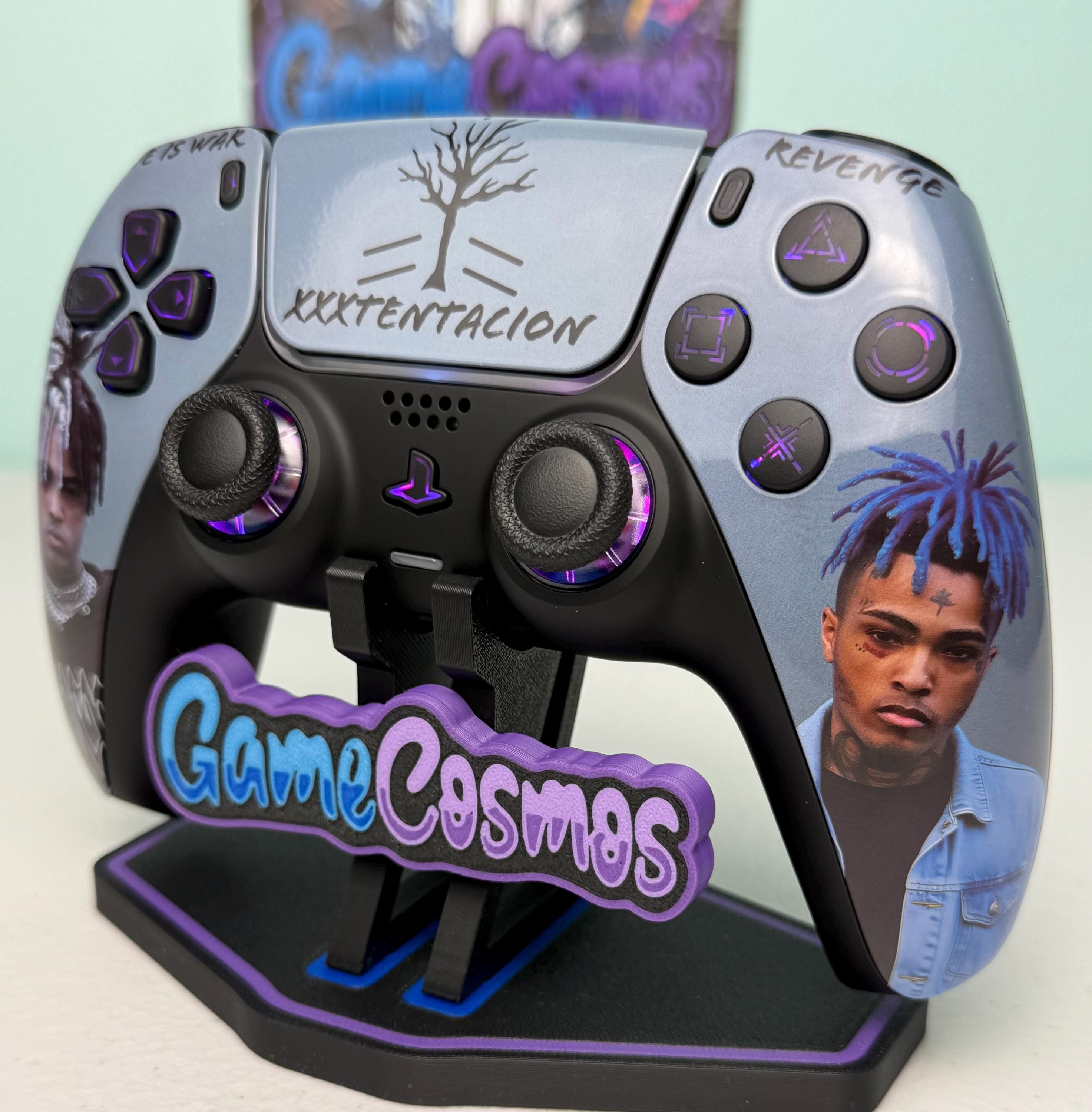 XXXTentacionn Music Artist - RGB LED - Custom Wireless Controller for PS5 Or PC - Image 2