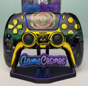 Action Ranger - Gold Accents - RGB LED - Custom Wireless Controller for PS5 Or PC