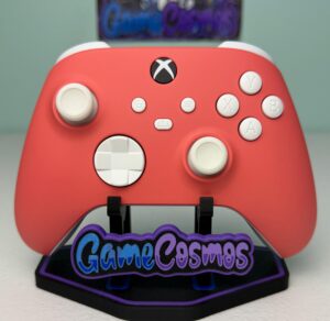 Coral Pink Soft Touch - White Accent - Custom Wireless Controller for Xbox Or PC