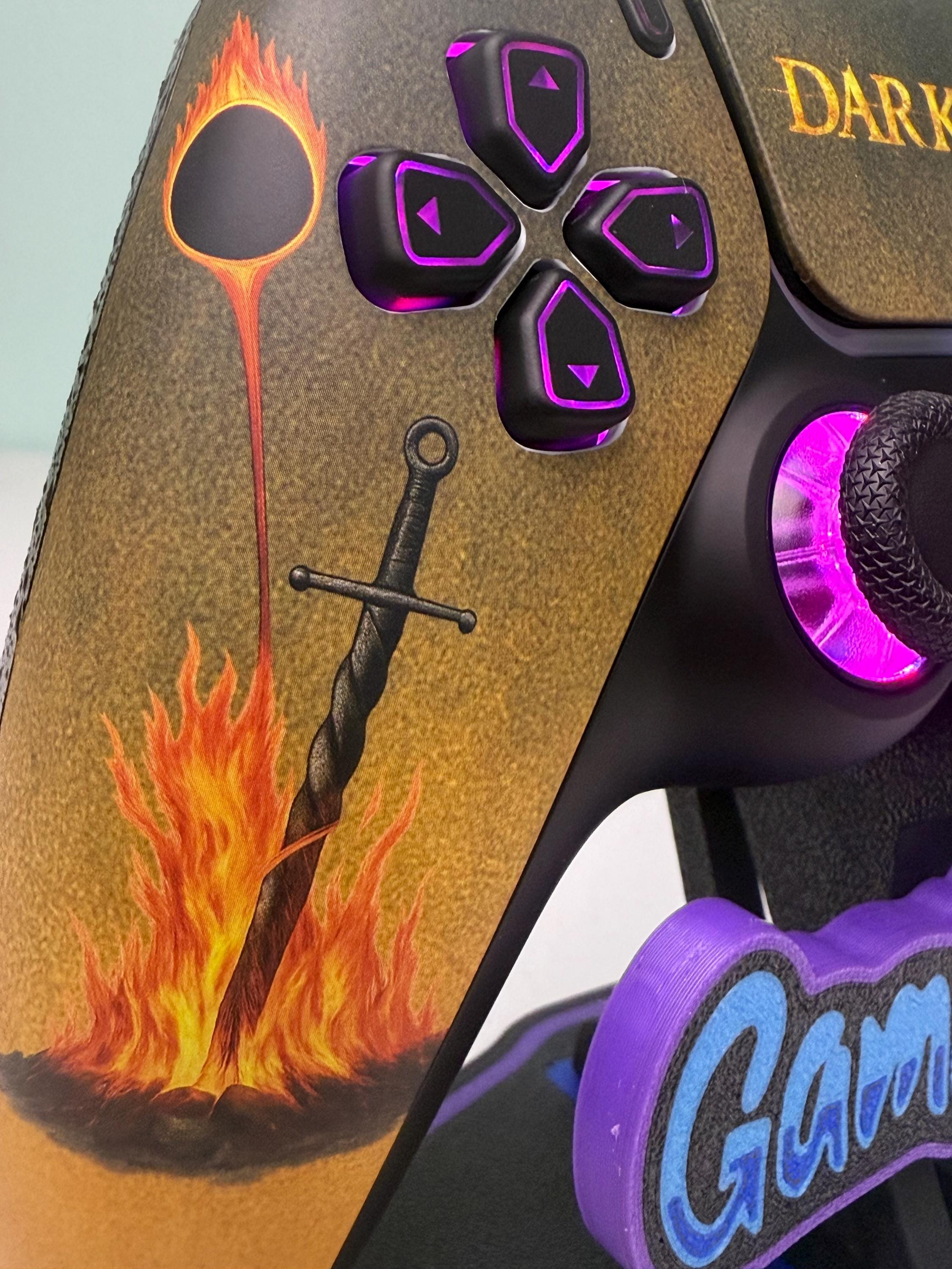 Soulsborne Dark aRPG - RGB LED - Custom Wireless Controller for PS5 Or PC - Image 6