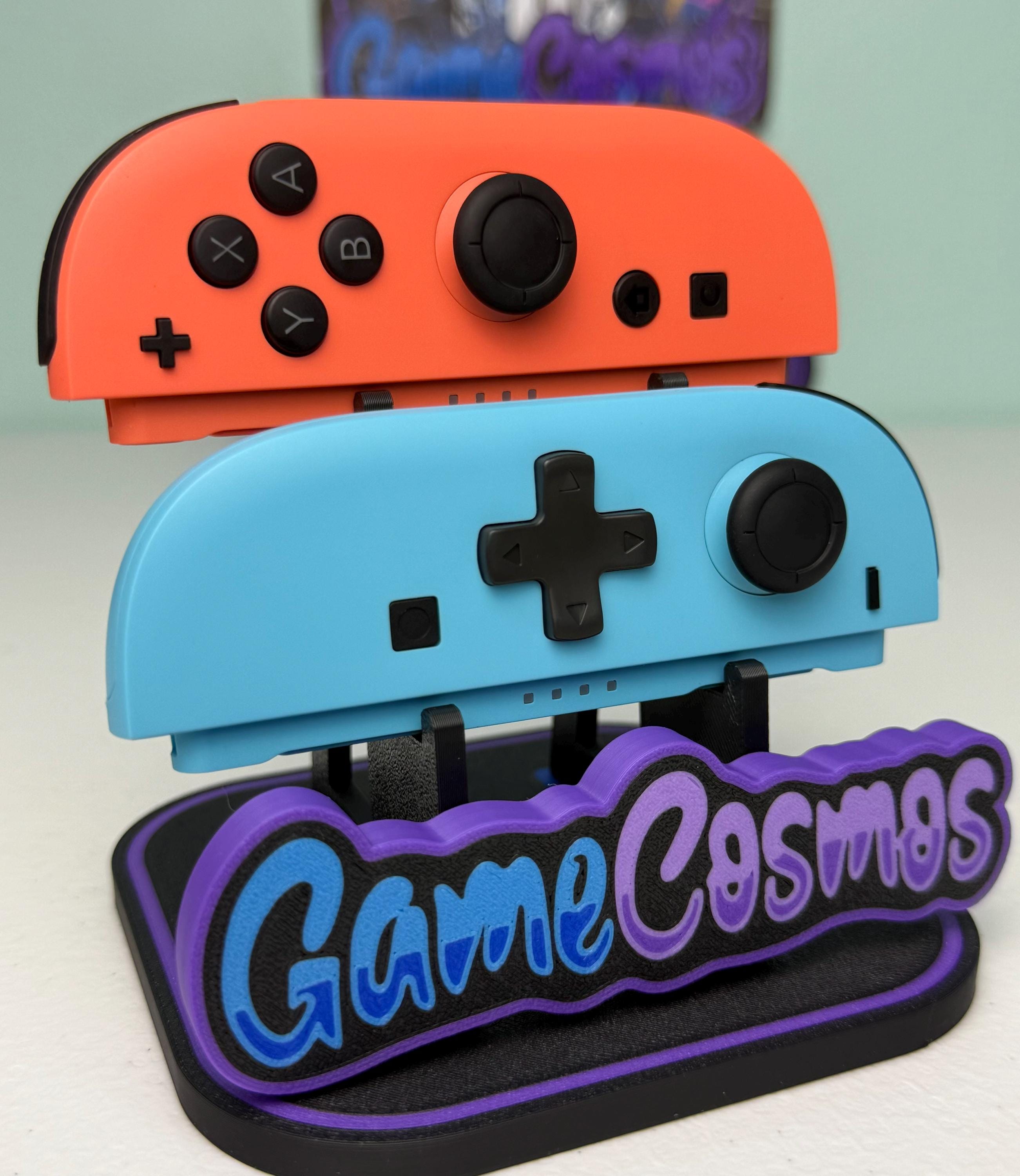 Retro NS1 Neon Red & Light Blue DPAD - Hall Effect NOdrift - Custom Joycon 2 for the Nintendo Switch 2 - Image 3