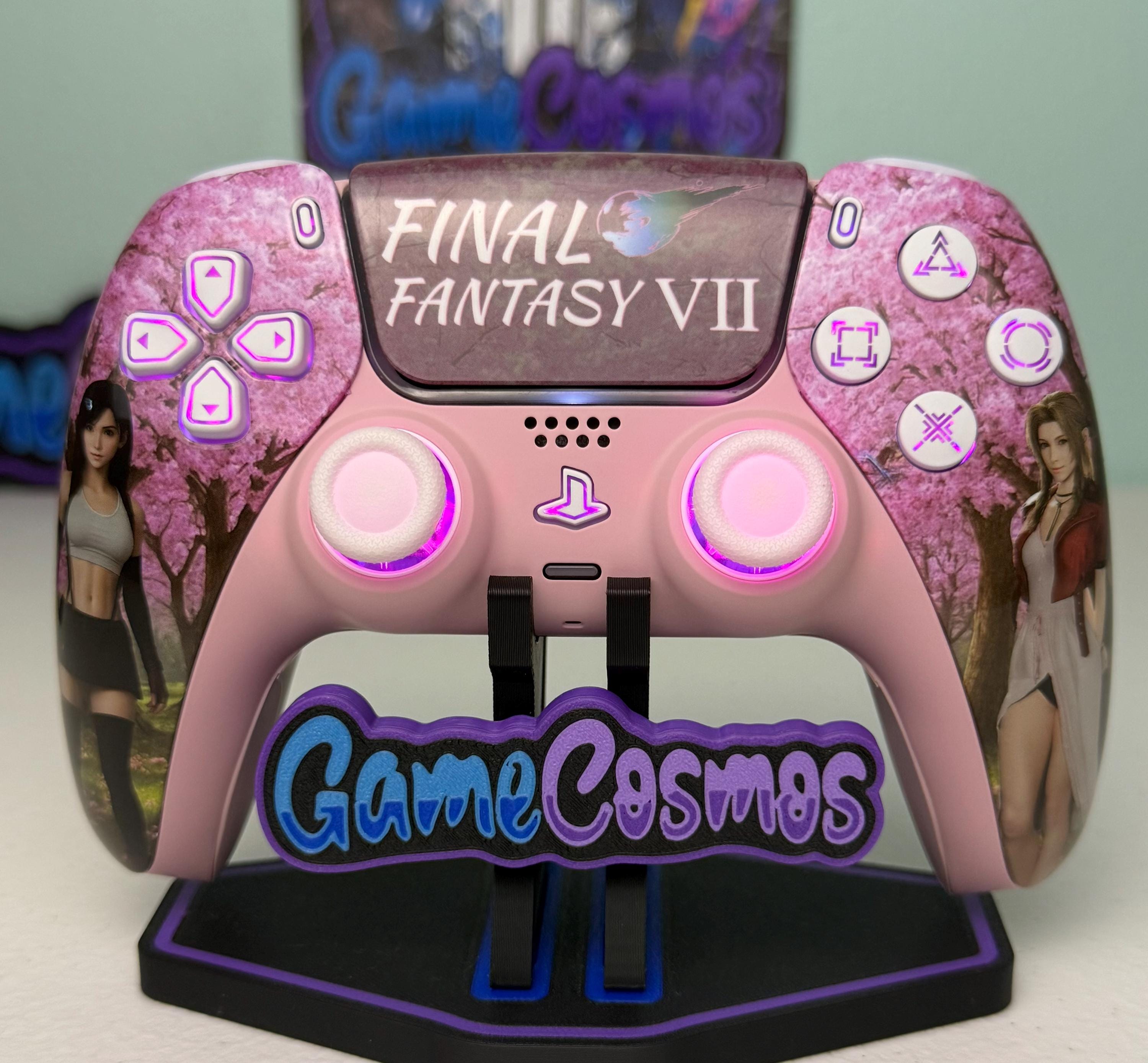 aRPG Fantasy - RGB LED - Tifa Aerith - Custom Wireless Controller for PS5 Or PC