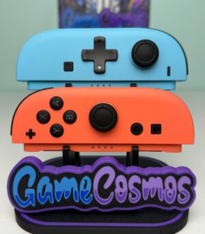 Retro NS1 Neon Red & Light Blue DPAD - Hall Effect NOdrift - Custom Joycon 2 for the Nintendo Switch 2