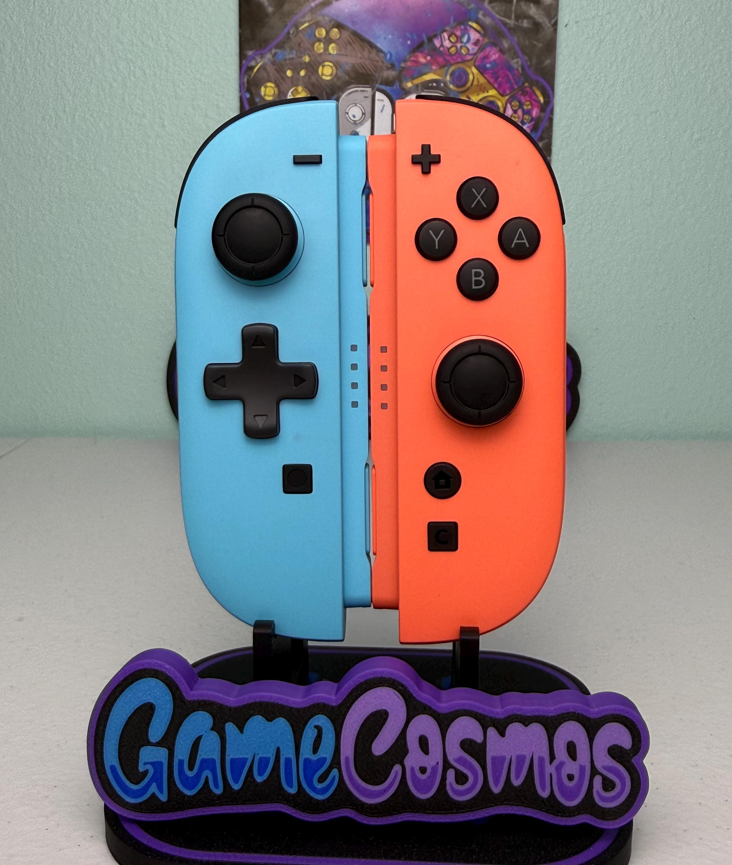 Retro NS1 Neon Red & Light Blue DPAD - Hall Effect NOdrift - Custom Joycon 2 for the Nintendo Switch 2 - Image 2