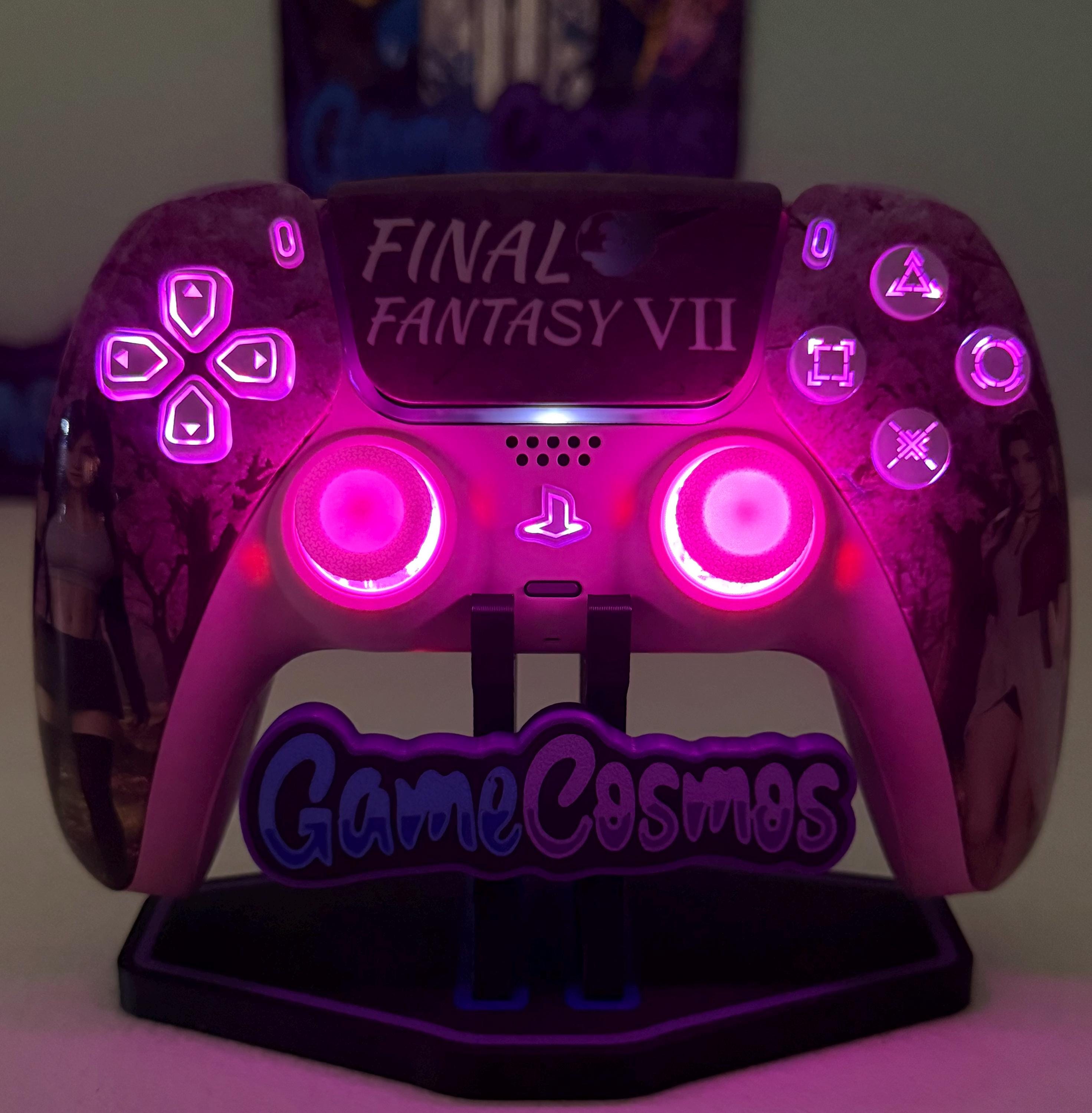 aRPG Fantasy - RGB LED - Tifa Aerith - Custom Wireless Controller for PS5 Or PC - Image 7