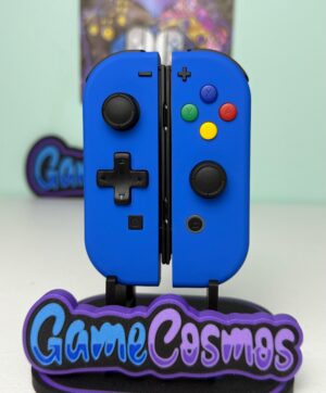 Deep Blue Soft Touch - DPAD Colored ABXY - Custom Joycons for the Nintend Switch