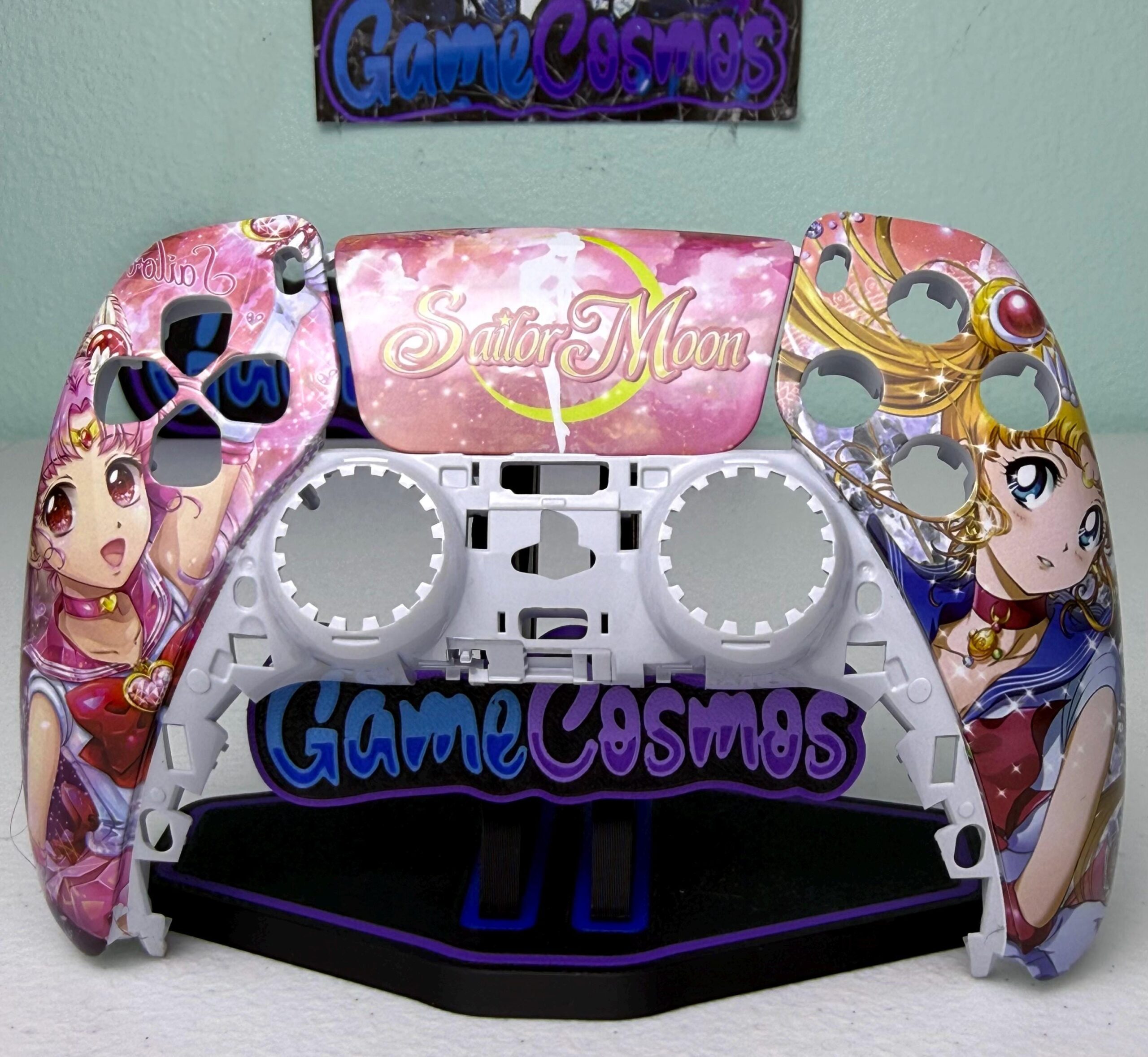 Anime Manga - Pastel Pink - RGB LED - Custom Wireless Controller for PS5 Or PC - Image 9