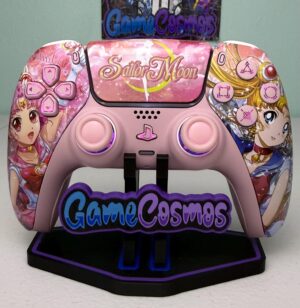 Anime Manga - Pastel Pink - RGB LED - Custom Wireless Controller for PS5 Or PC