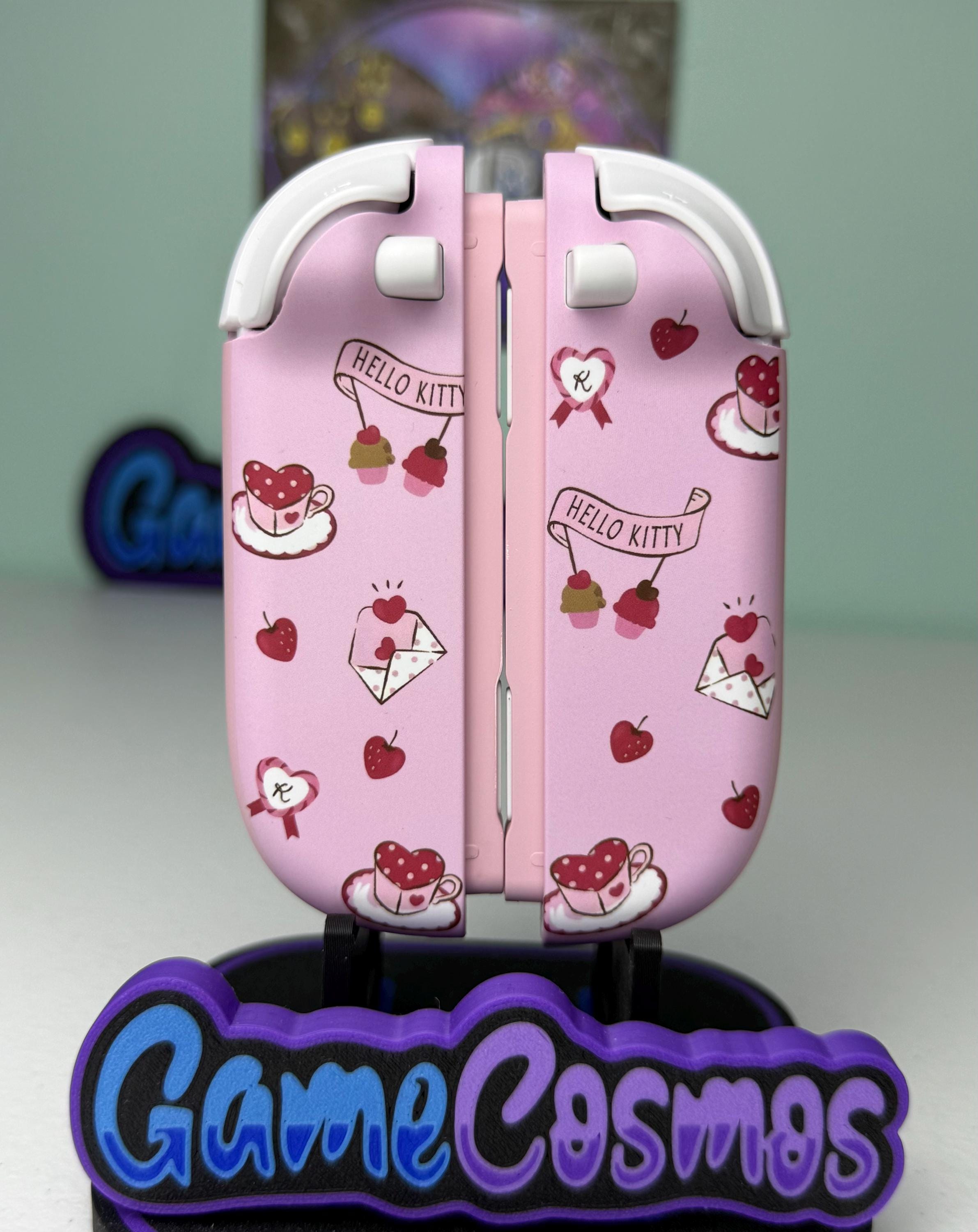 Cute Cartoon Kitty - Sakura Pink - Custom Joycon 2 for Nintendo Switch 2 - Image 4